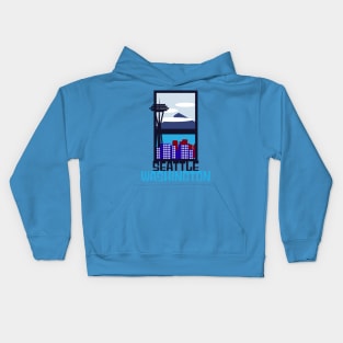 Seattle Skyline T-Shirt Kids Hoodie